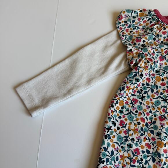 Tea Collection Floral Printed Layered Sleeve Baby Dress 6-9 Months - Picture 5 of 10